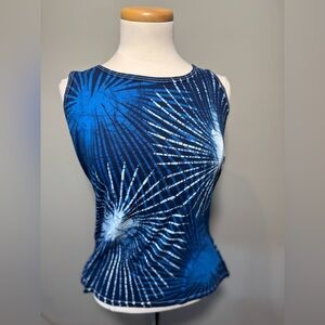 Vintage 100% Cotton Women’s Medium Caribelle‎ Batik VTG Tank Top EUC